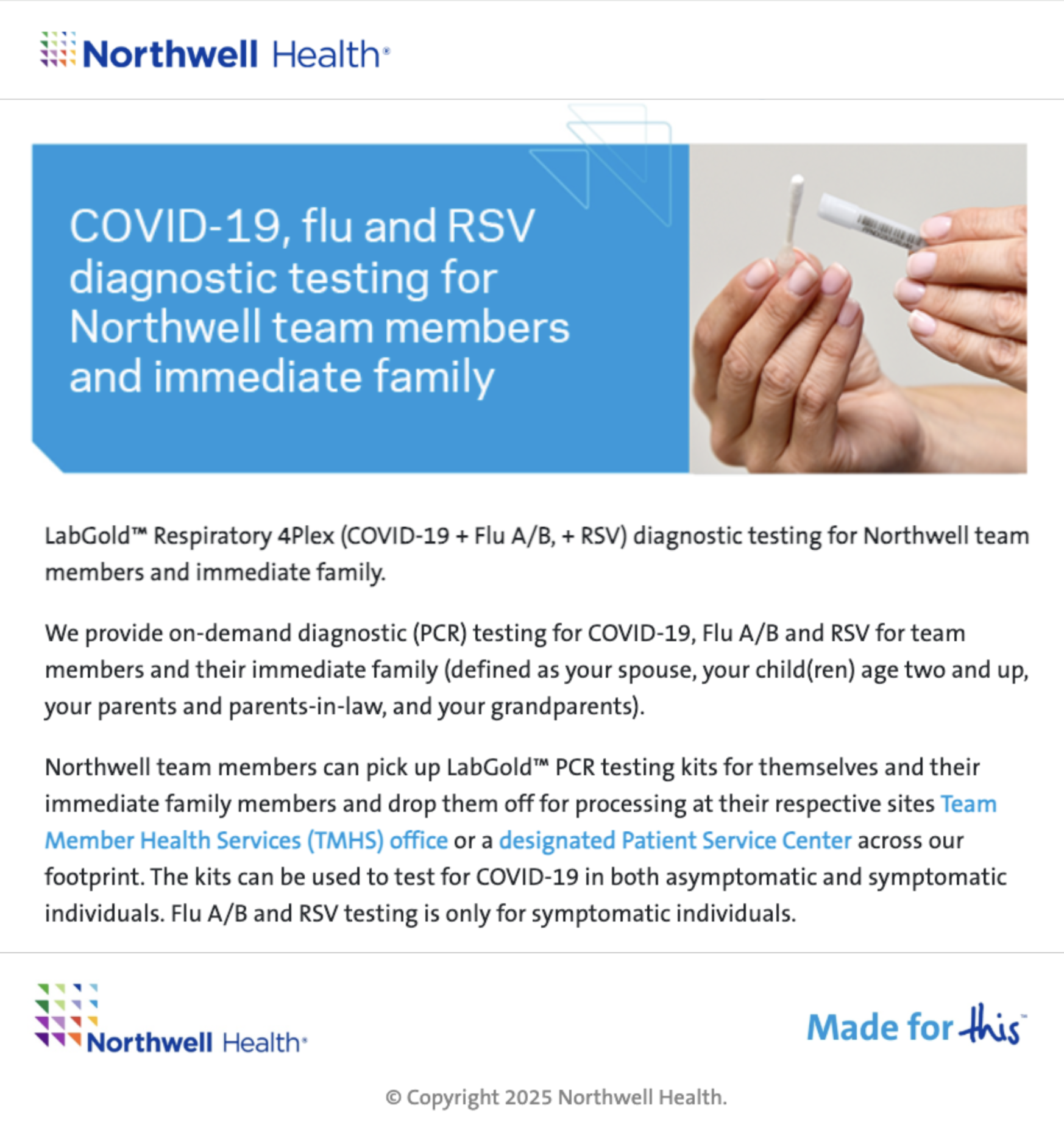 COVID-19 Test Offer Portal